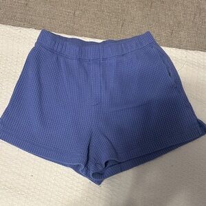 Aerie Textured Blue Athletic Shorts